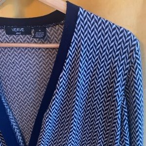 VERVE cardigan Size Medium / B&W Chevron